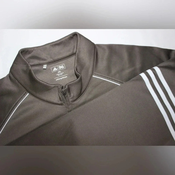 Adidas Golf Climalite Performance Quarter Zip Fleece Lined Athletic Jacket 2XL - Picture 1 of 13